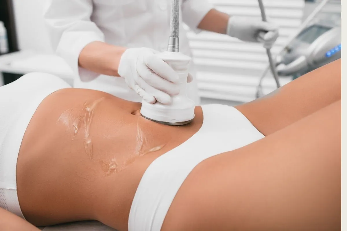 Cavitación para celulitis abdominal Tratamiento de cavitación para eliminar celulitis en la barriga