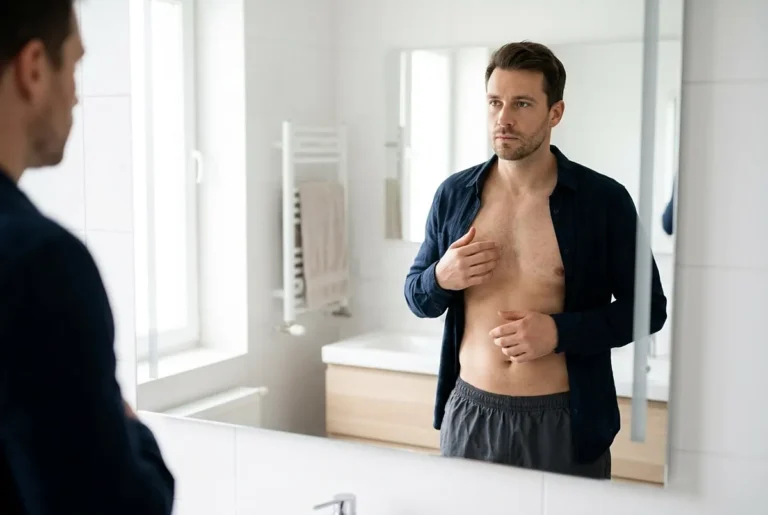 ¿Cómo quitar la grasa pectoral de un hombre?