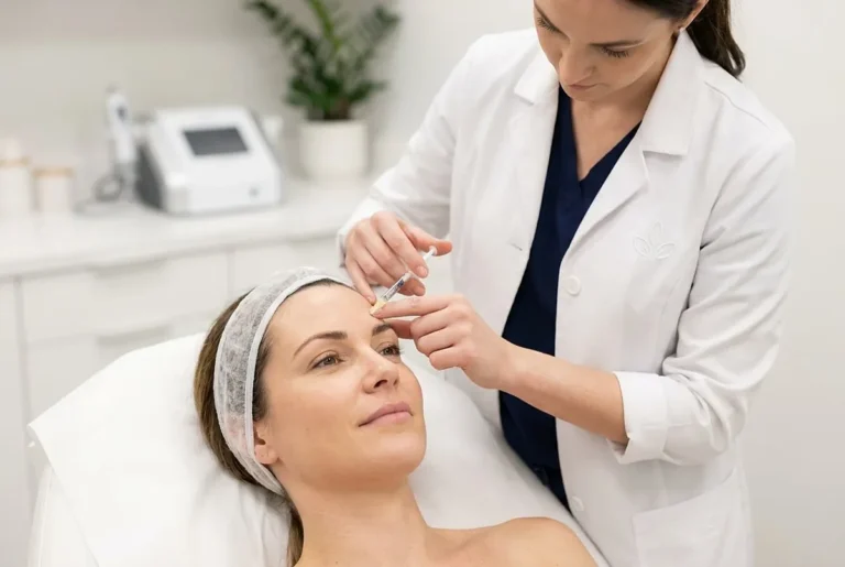 Levantamiento de cejas con botox